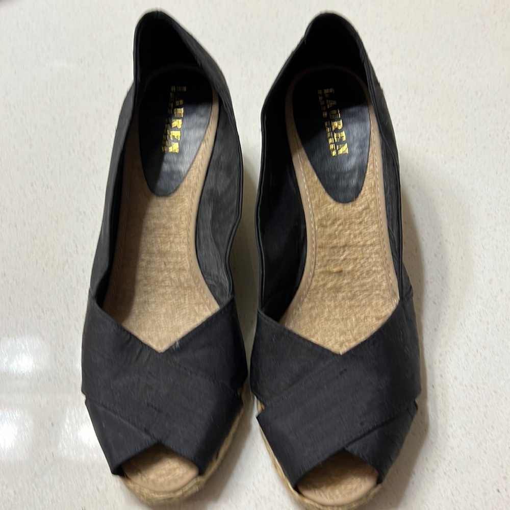Ralph Lauren Open Toe Wedges Size 11